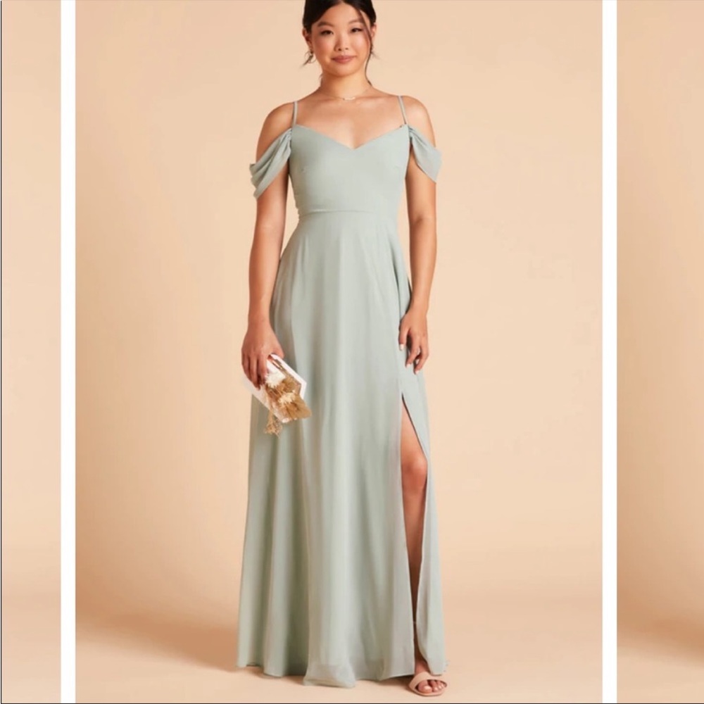 NWT Birdy Grey Devin Convertible Chiffon Dress Sage Plus Sz 1X - Picture 3 of 15